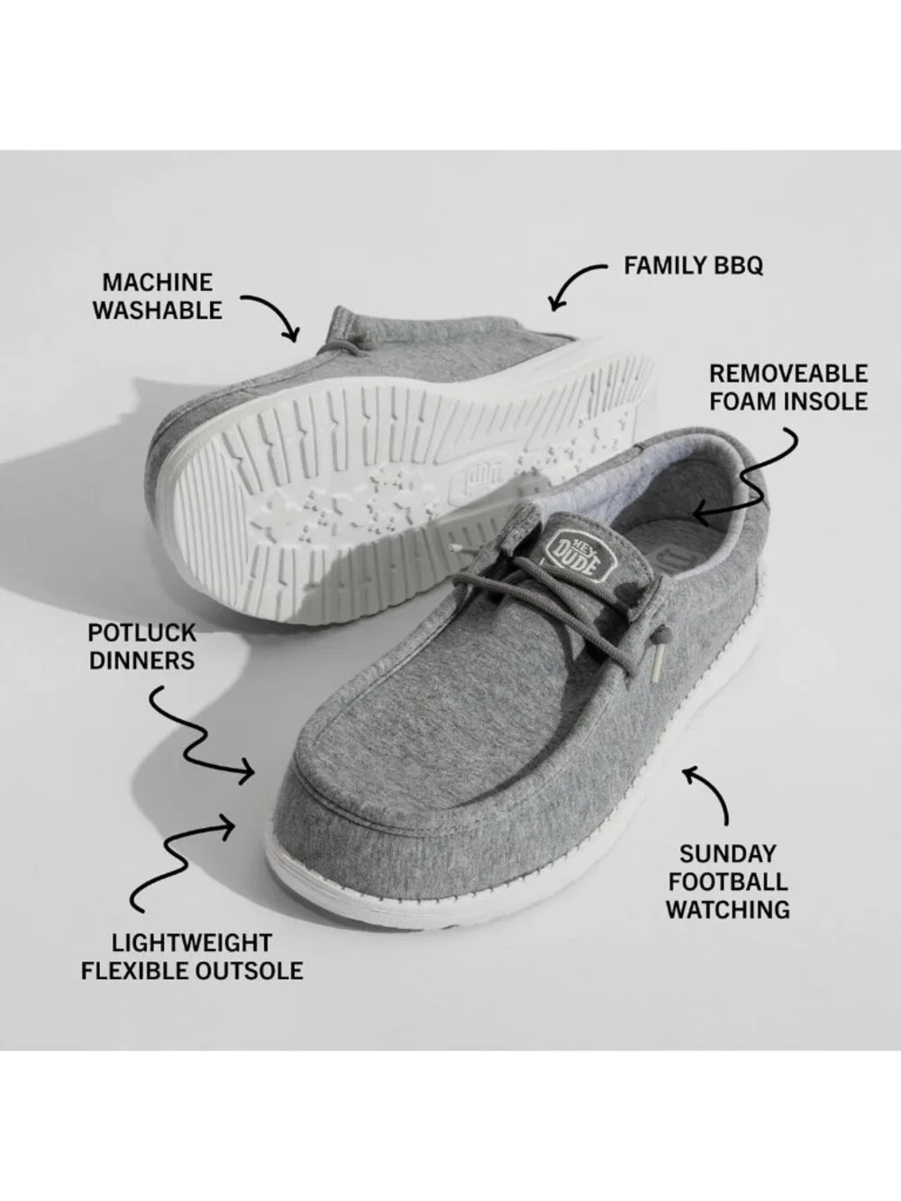 Lightweight Slip-On Loafers for Men | Stretch Jersey Comfort Shoes